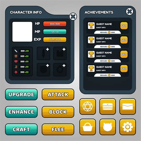 game ui design|Game UI Creator.